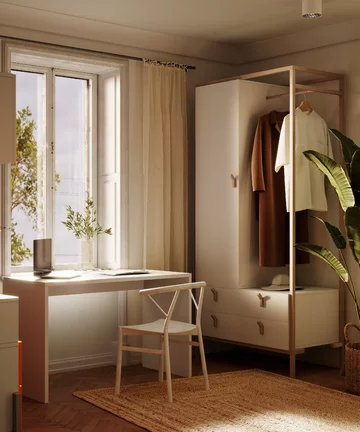 Meble do pokoju młodego dorosłego, kolekcja POINT, proj. Dorota Terlecka dla marki BAZA 