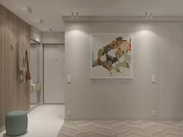 Niewielkie mieszkanie w jasnej kolorystyce, projekt Agata Izdebska, Insolito Interior 