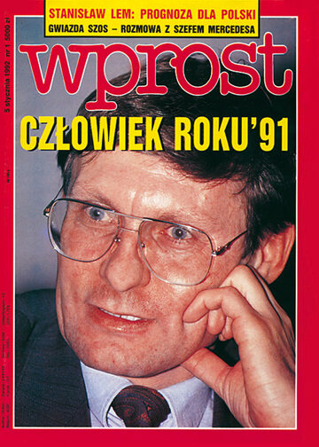 Okładka tygodnika Wprost nr 1/1992 (476)