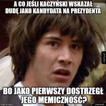 Mem z Jarosławem Kaczyńskim 