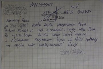 List nadesłany na&nbsp;komisariat w&nbsp;Tarnobrzegu