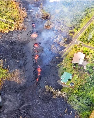 Lawa z wulkanu Kilauea 