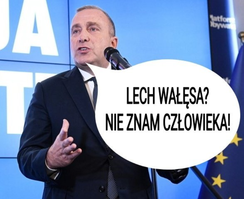 Mem po wystąpieniu Lecha Wałęsy na konwencji Koalicji Obywatelskiej 