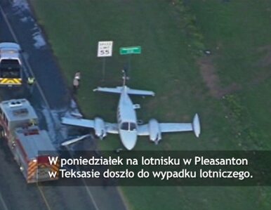 Miniatura: Samolot wypadł z... pasa startowego