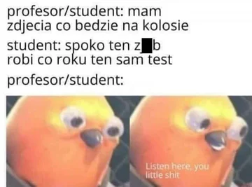 Mem z wykładowców włamujących się na grupki studenckie 