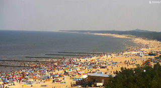 Plaża w&nbsp;Łebie 22 lipca
