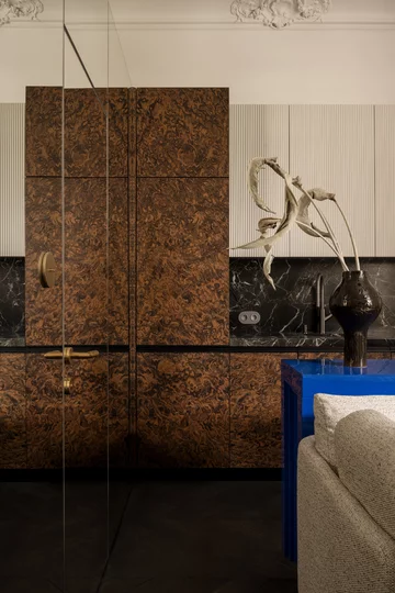 Małe mieszkanie w łódzkiej kamienicy, projekt  Piotr Łucyan 