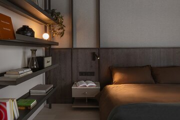 Dwupoziomowy apartament w&nbsp;inwestycji Chronos na&nbsp;warszawskiej Woli, projekt Moderna Design