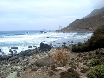 Widok z trasy prowadzącej z Playa el Benijo 