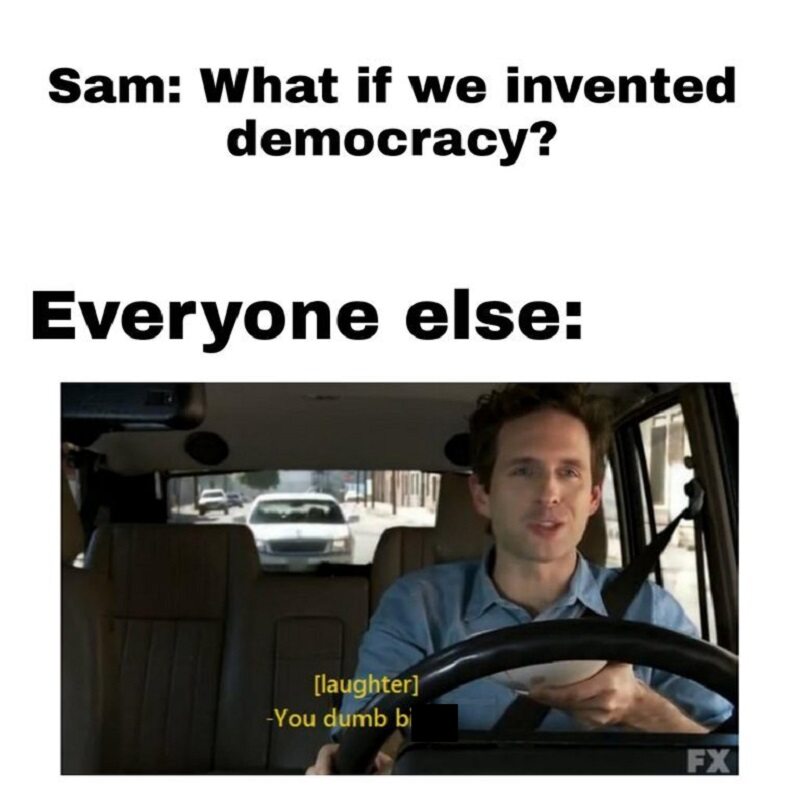 Sam: a może wprowadzimy demokrację? 