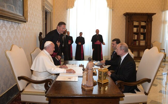 Miniatura: Papież Franciszek spotkał się z Władmirem...