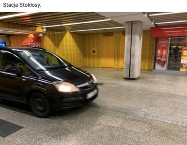 Samochód wjechał na stację warszawskiego metra