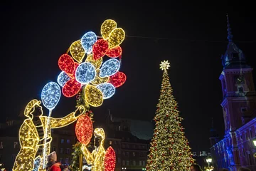 Świąteczne iluminacje w Warszawie 