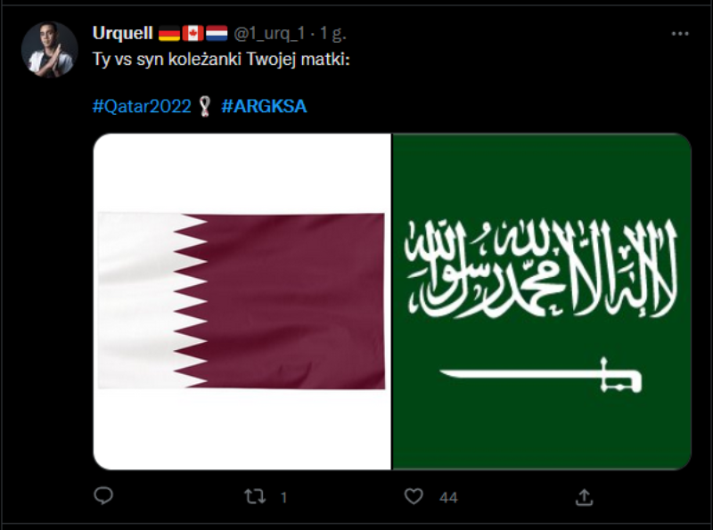 Mem po meczu Argentyna - Arabia Saudyjska 