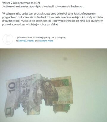 Zrzut ekranu z&nbsp;serwisu OLX