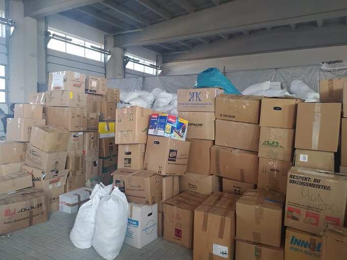 Magazyn z&nbsp;pomocą dla&nbsp;Ukrainy w&nbsp;Łucku