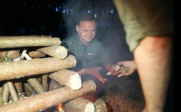 Andrzej Duda na obozie harcerskim 