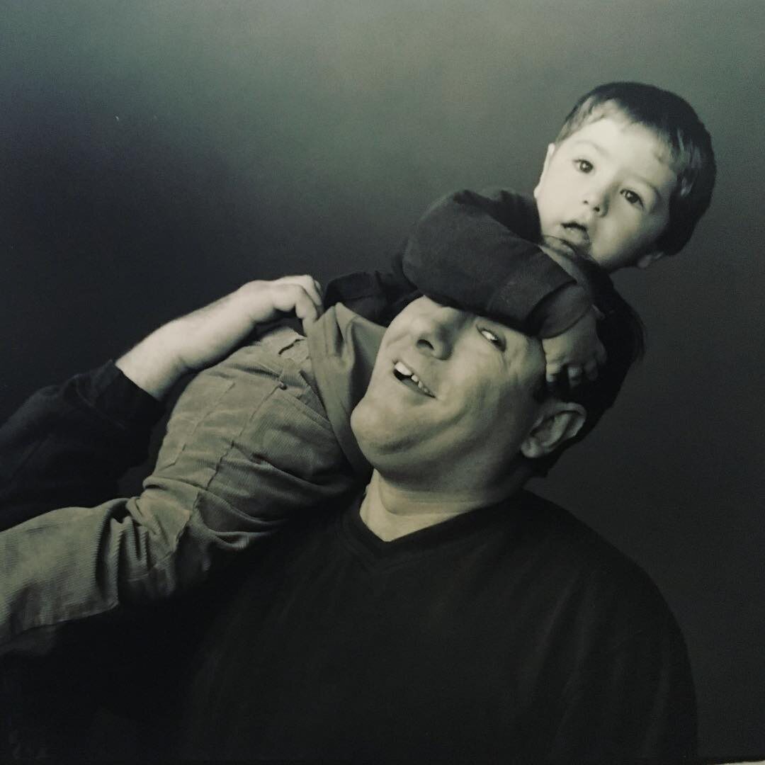 Mały Michael Gandolfini z ojcem Jamesem 