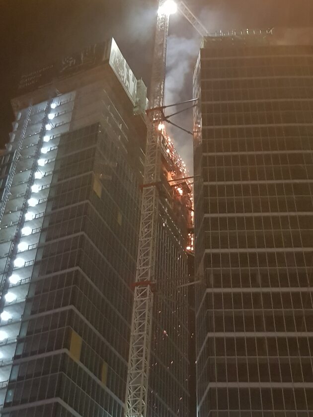 Pożar Warsaw Hub 
