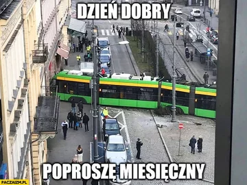 Mem z poznańskim tramwajem 