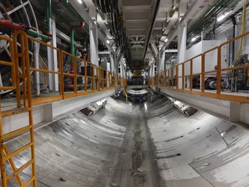 Prace na terenie budowy tunelu pod Świną 