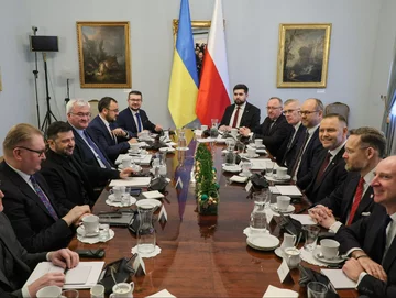 Karol Nawrocki i Wołodymyr Zełenski przewodniczą rozmowom plenarnym delegacji w Pałacu Prezydenckim w Warszawie 