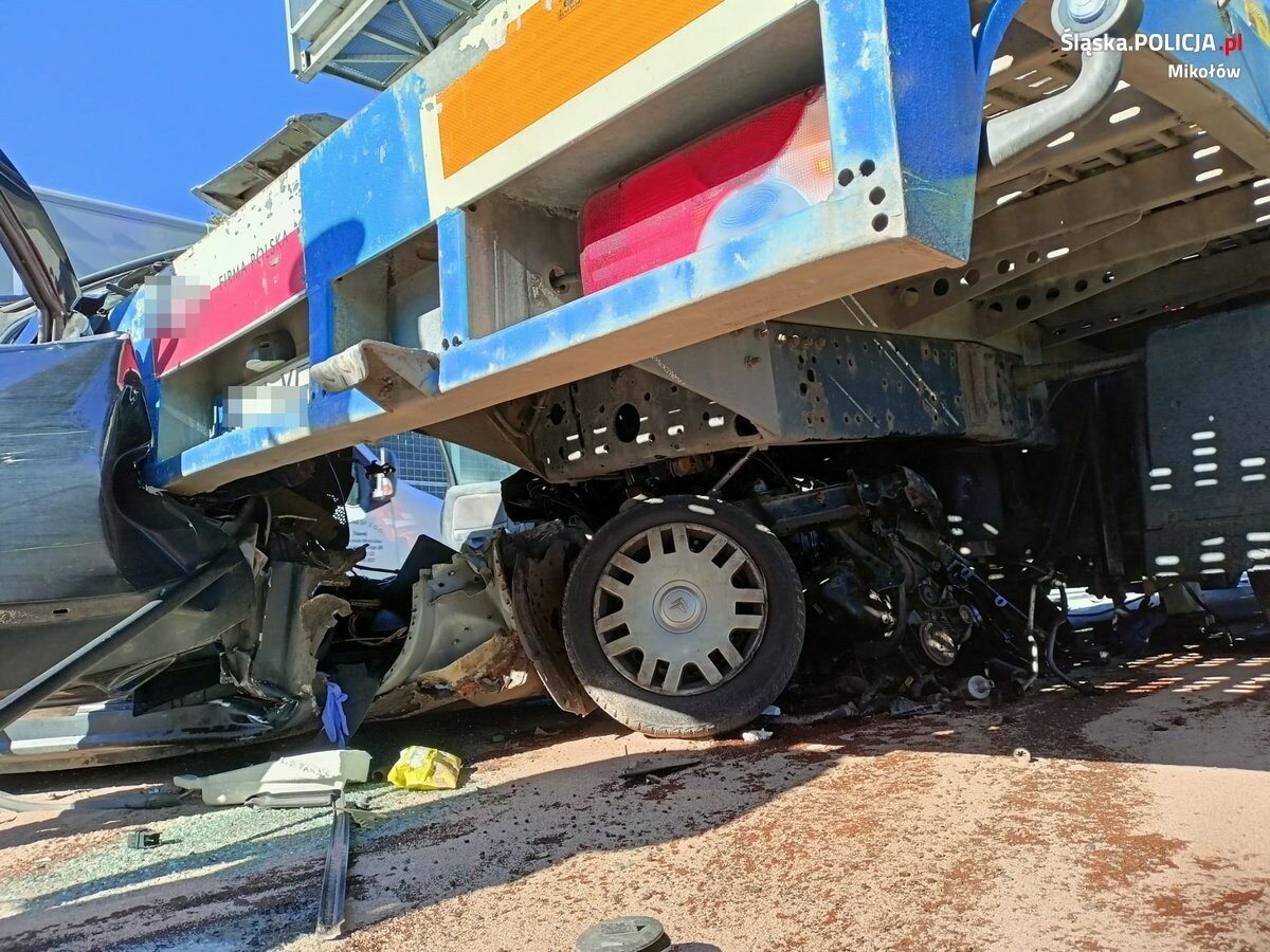 Wypadek na drodze krajowej nr 81 w Orzeszu 