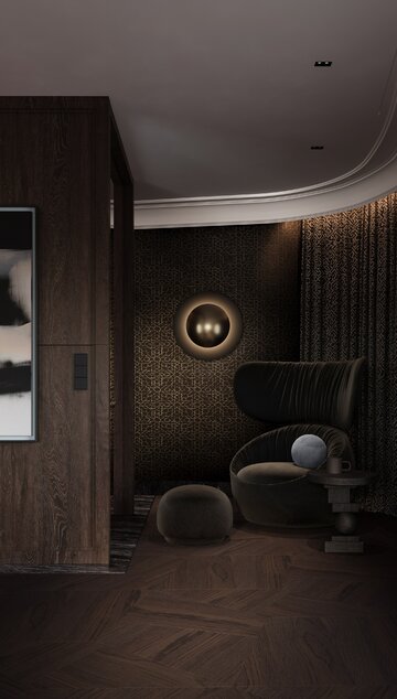 Apartament z widokiem na park, projekt Modeko Studio 