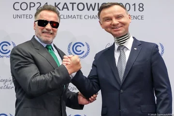 Mem po spotkaniu Andrzeja Dudy z Arnoldem Schwarzeneggerem 