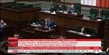 Pasek TVP za czasów prezesury Jacka Kurskiego 