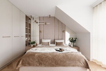 Eleganckie wnętrze zatopione w beżach, projekt: Architektownia 