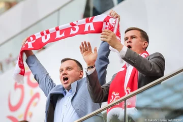 Prezydent na meczu Polska-Litwa 