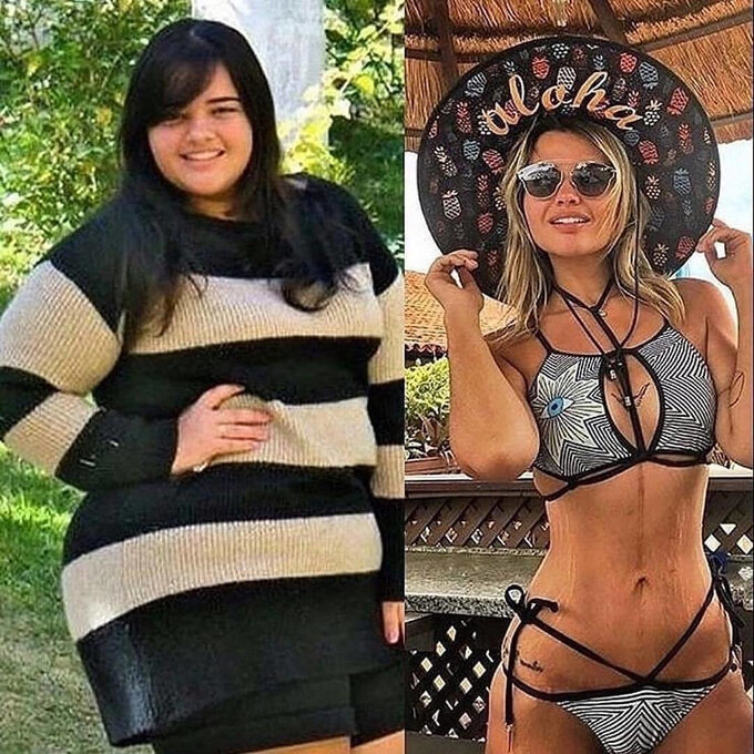 Zdjęcia przed i po zrzuceniu zbędnych kilogramów
