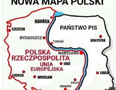 Miniatura: Przerobiona mapa Polski wywołała skandal....