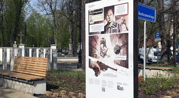 „Chleb wolnościowy” – komiks o więźniach Majdanka Strony z komiksu „Chleb wolnościowy” można oglądać na ulicach Lublina