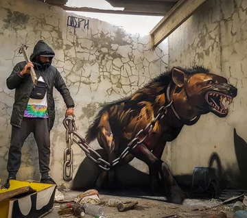 Graffiti 3D, które stworzył Odeith 