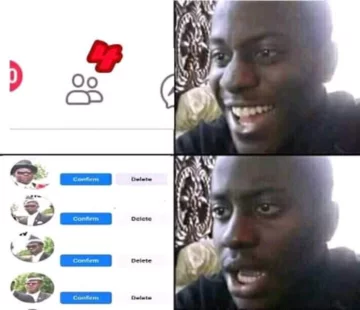 Mem z tańczącymi z trumną grabarzami 
