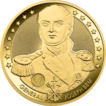 Złoty dukat z&nbsp;wizerunkiem generała J&oacute;zefa Bema