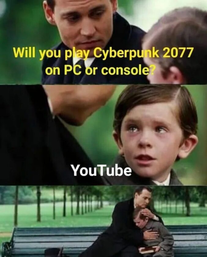 Cyberpunk 2077. Mem po nieudanej premierze gry na konsolach 