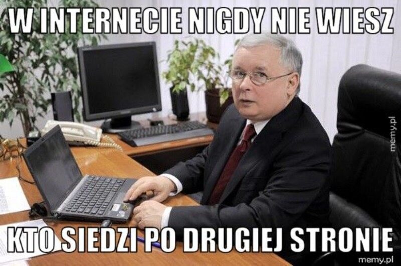 Mem z Jarosławem Kaczyńskim 