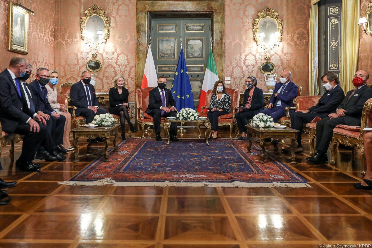 Spotkanie prezydenta z przewodniczącą Senatu Włoch Marią Elisabettą Alberti Casellati 