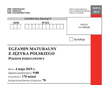 Miniatura: Zobacz arkusze maturalne z j. polskiego...