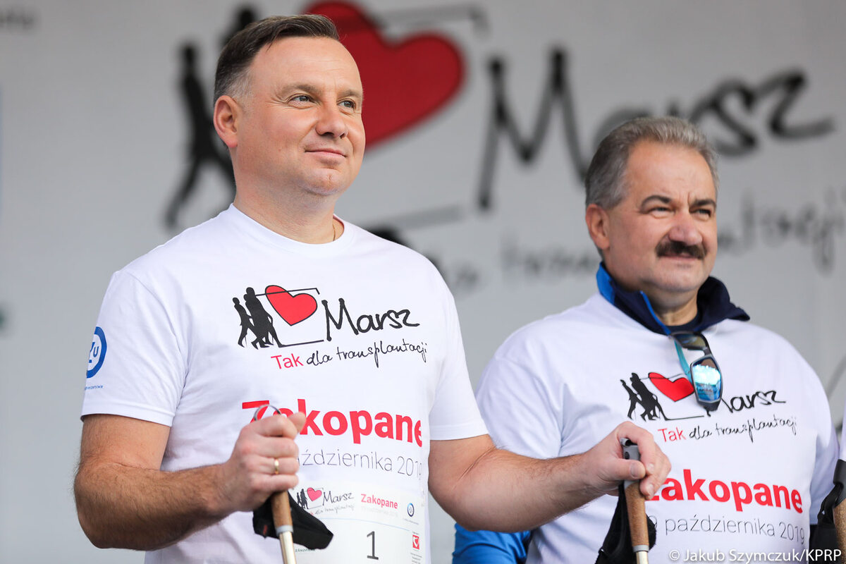 Prezydent Andrzej Duda na marszu „TAK dla transplantacji” 