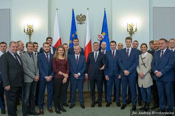 Spotkanie prezydenta ze sportowcami (fot.Andrzej Hrechorowicz / Prezydent.pl)