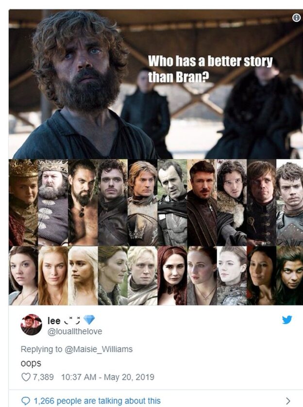 "Kto ma lepszą historię niż Bran?" 