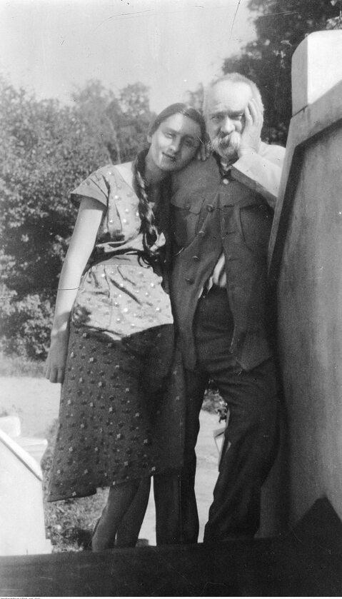Józef Piłsudski z córką Wandą 