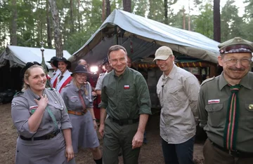 Andrzej Duda na obozie harcerskim 