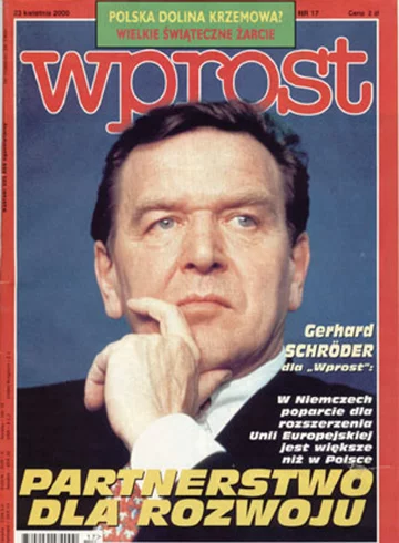 Okładka tygodnika Wprost nr 17/2000 (908)