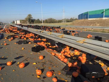 Dynie na autostradzie A4 