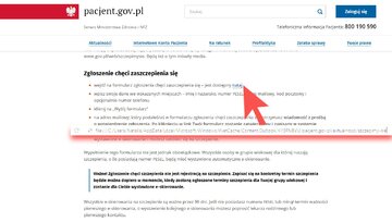 Błąd na&nbsp;stronach pacjent.gov.pl